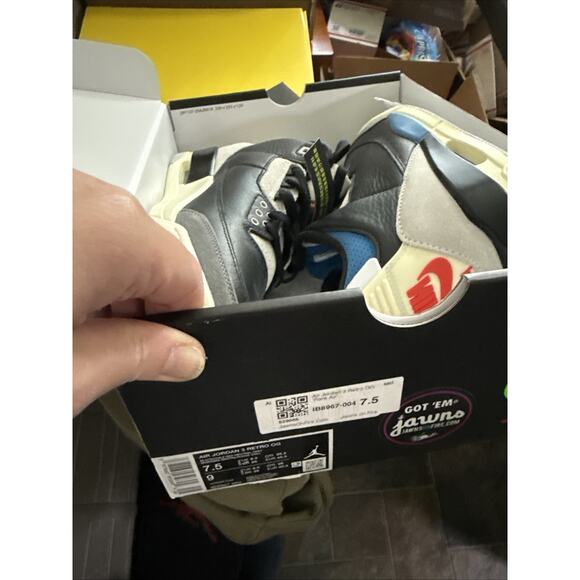New Size 7.5 Air Jordan 3 Retro OG Rare Air Ebay Authenticated IB8967 004 main image 5